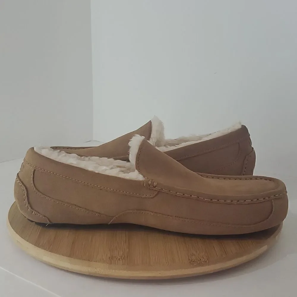 UGG Ascot Slipper Chestnut Suede Wool Comfort Loafer Men's US 12 New